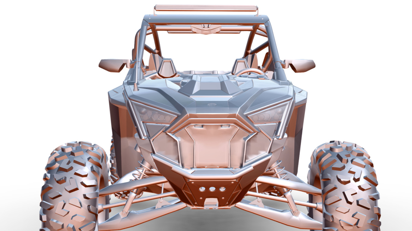 Polaris RZR 4x4  Low-poly 3D model_6