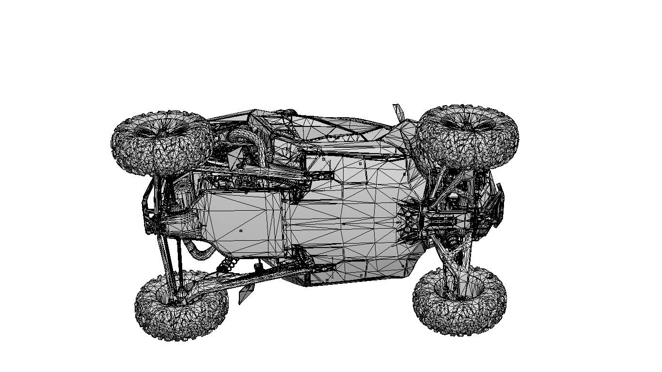 Polaris RZR 4x4  Low-poly 3D model_14