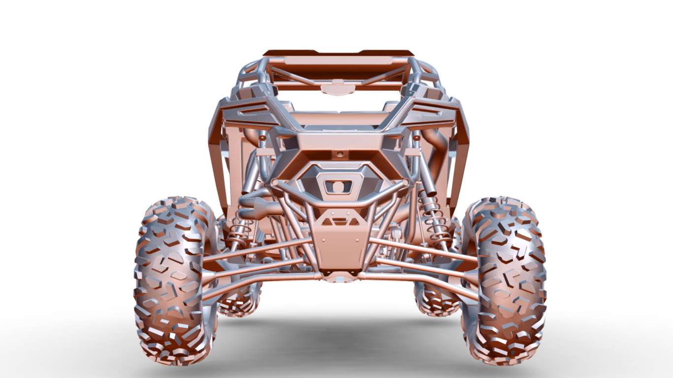 Polaris RZR 4x4  Low-poly 3D model_8