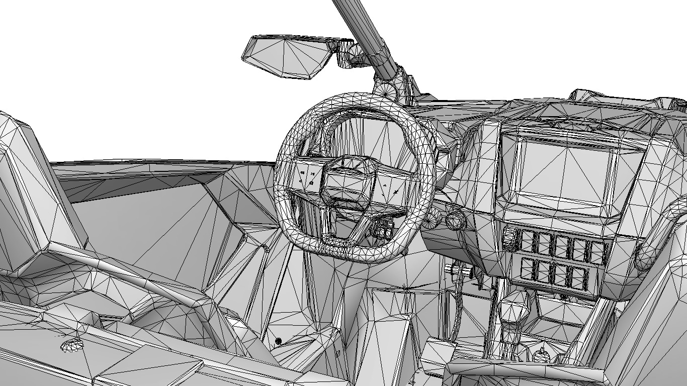 Polaris RZR 4x4  Low-poly 3D model_13