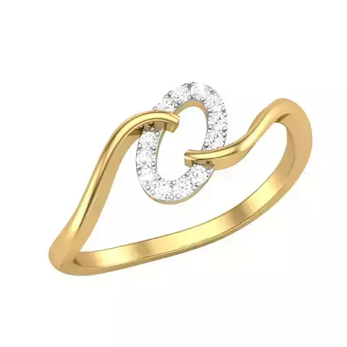 Printable 3D jewelry model of Lady diamond ring