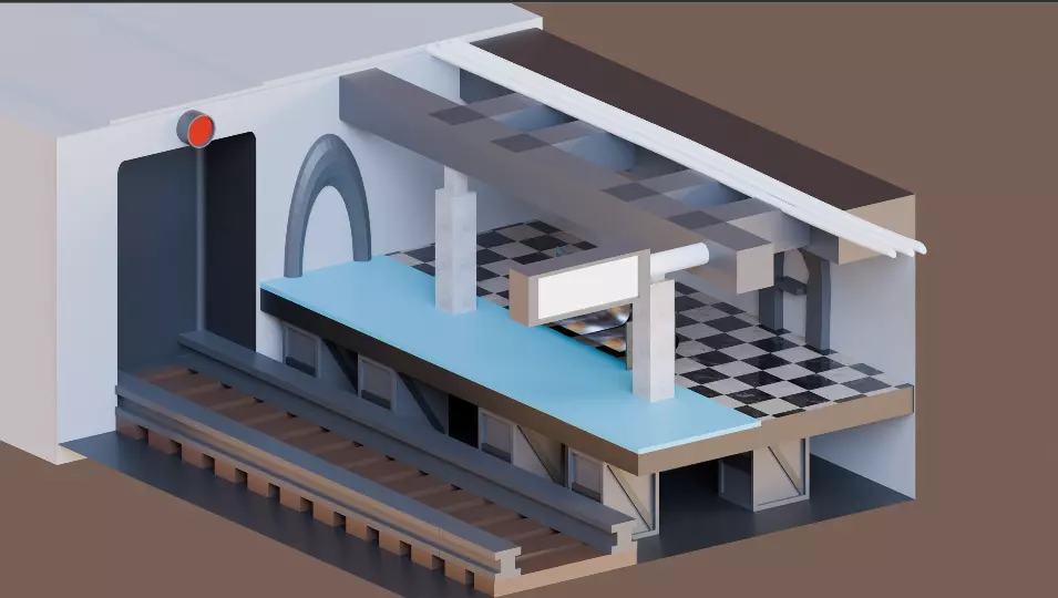 Metro stylized Free low-poly 3D model