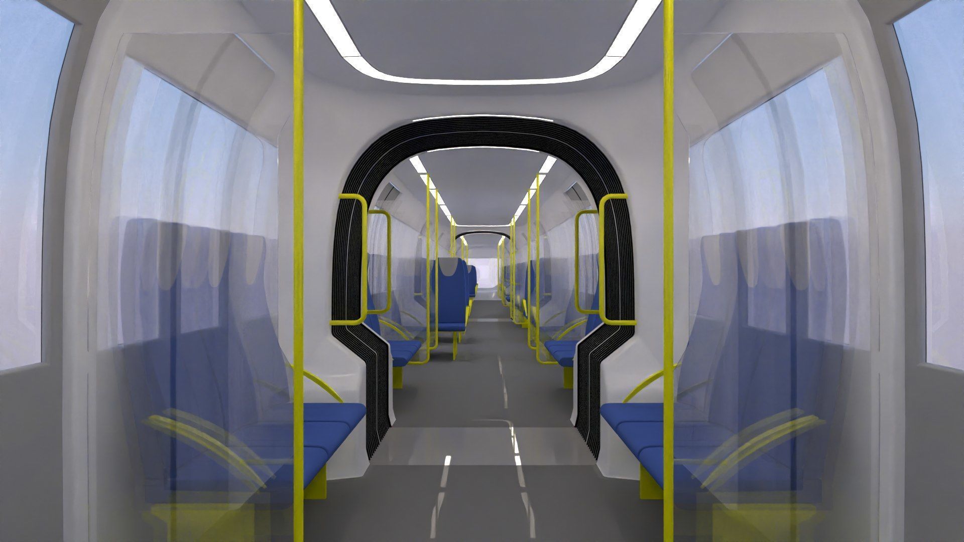 Elevated trains bundle 3D Model Collection_5