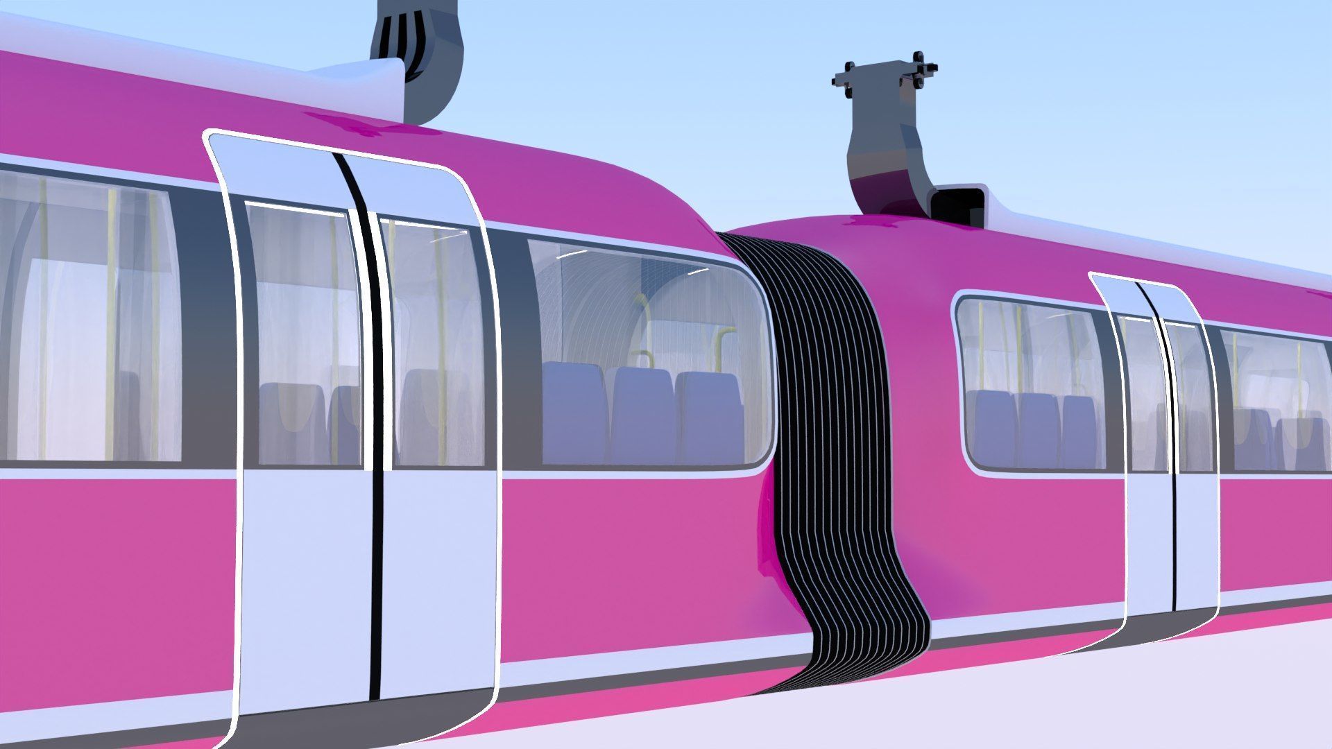 Elevated trains bundle 3D Model Collection_4