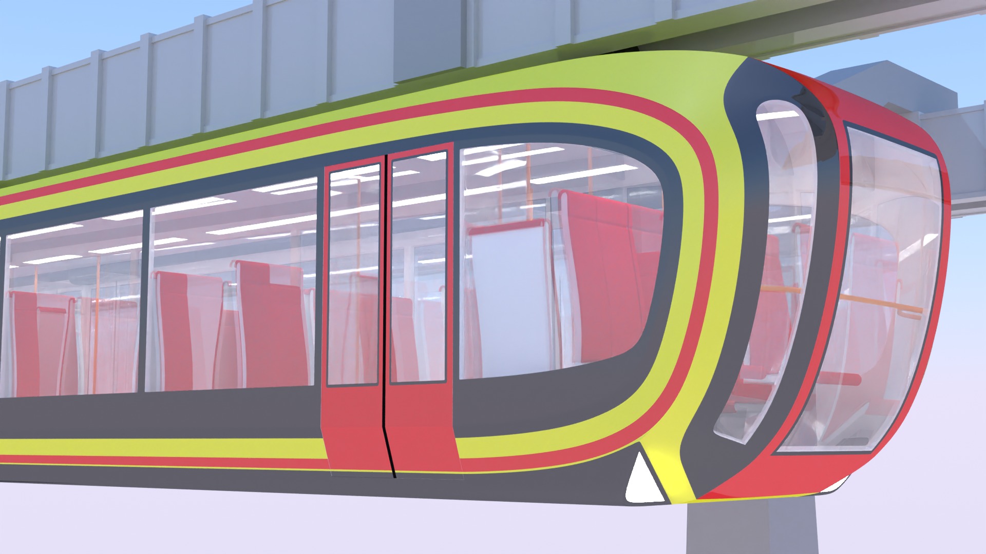 Elevated trains bundle 3D Model Collection_9