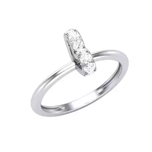 Printable 3D jewelry model of Lady diamond ring