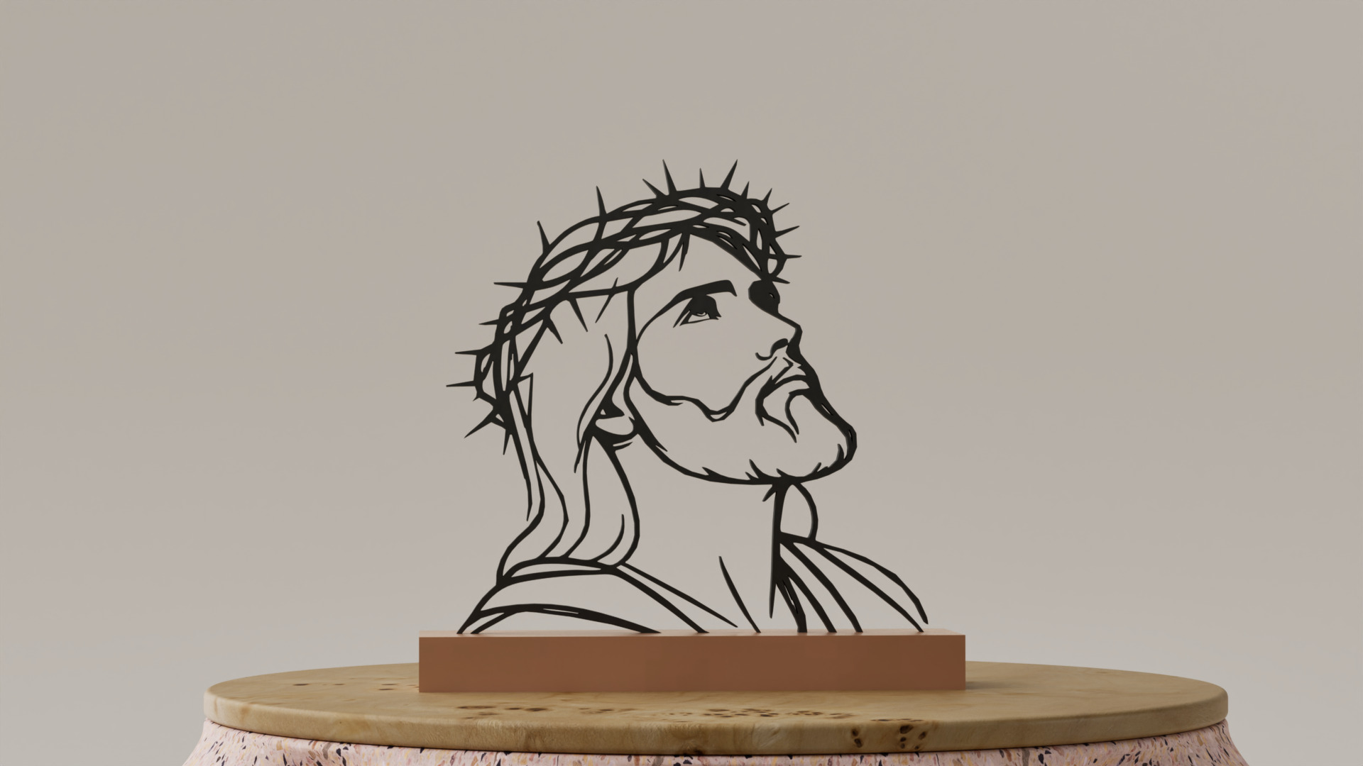 Escultura - Jesus - fe 3D print model_1