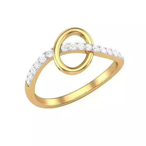 Printable 3D jewelry model of Lady diamond ring