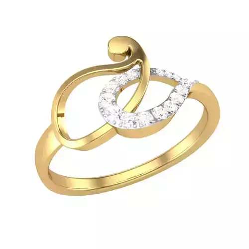 Printable 3D jewelry model of Lady diamond ring