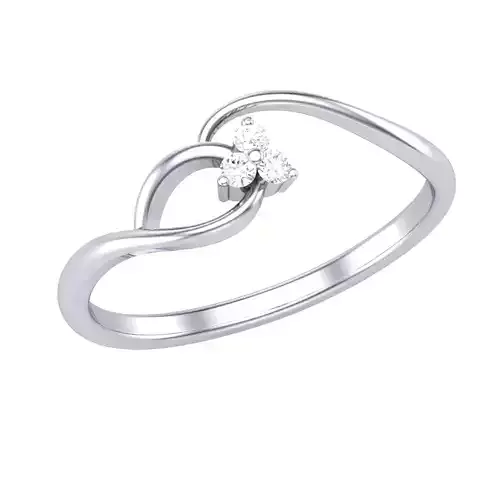 Printable 3D jewelry model of Lady diamond ring