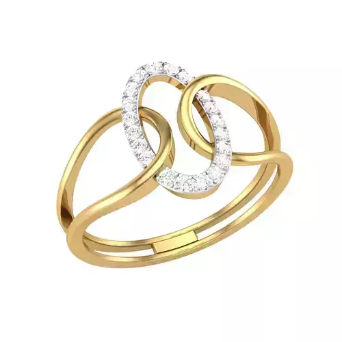 Printable 3D jewelry model of Lady diamond ring