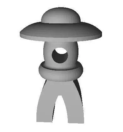 Sculpture alien spaceship 3D print model