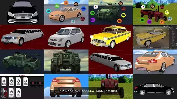 7 PACK OF CAR COLLECTIONS 