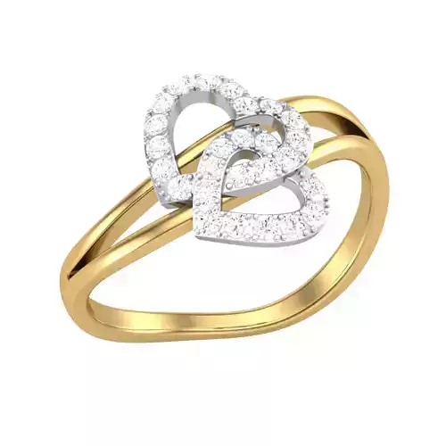 Printable 3D jewelry model of Lady diamond ring