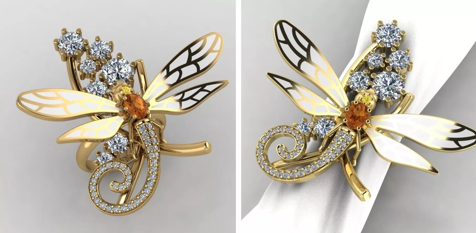 Ring DRAGONFLY 3D print model_0