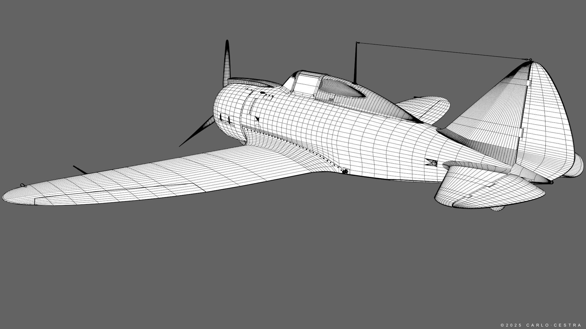 Re2000 Falco I - Catapult version - Not rigged Low-poly 3D model_25