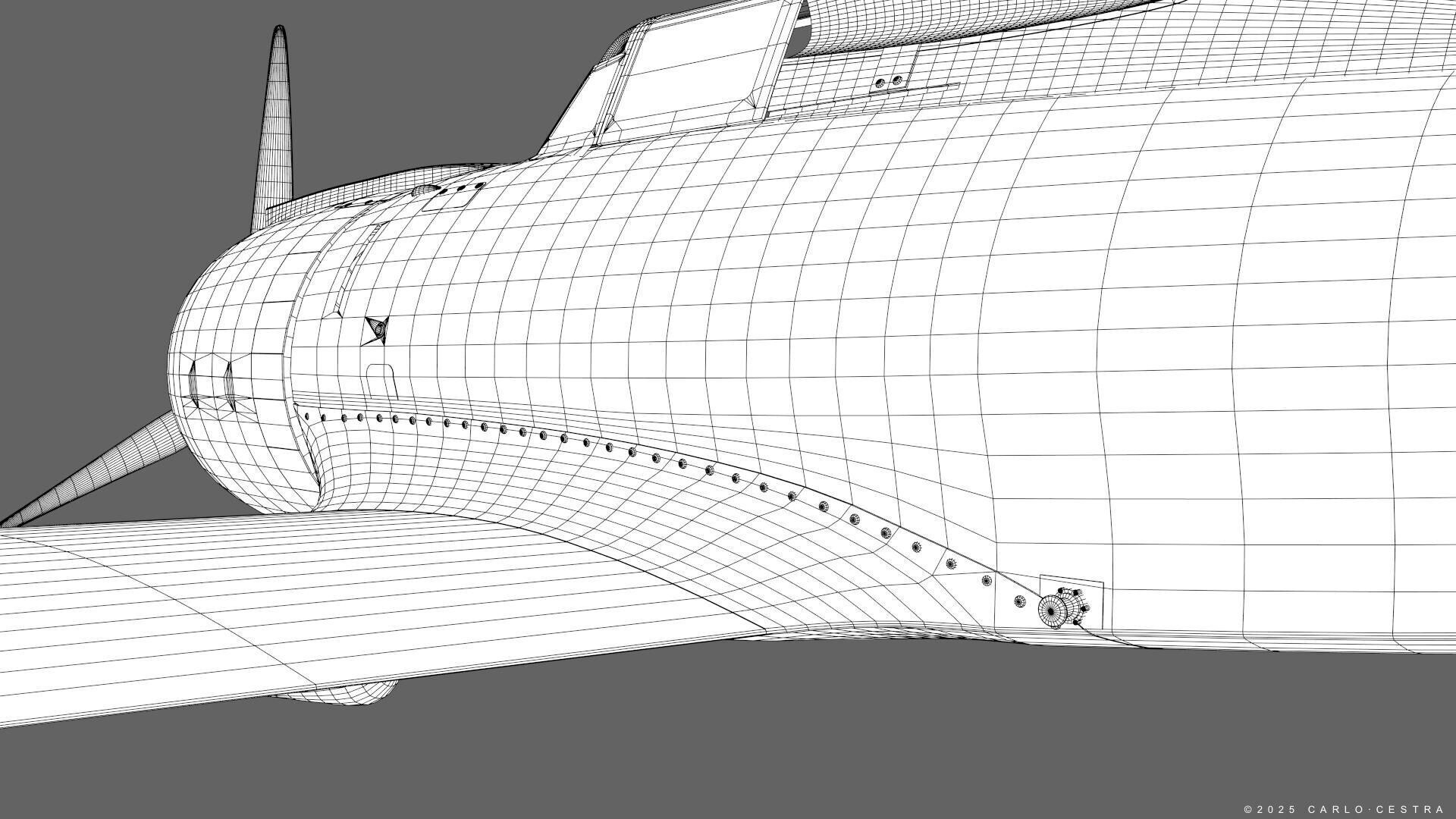 Re2000 Falco I - Catapult version - Not rigged Low-poly 3D model_27