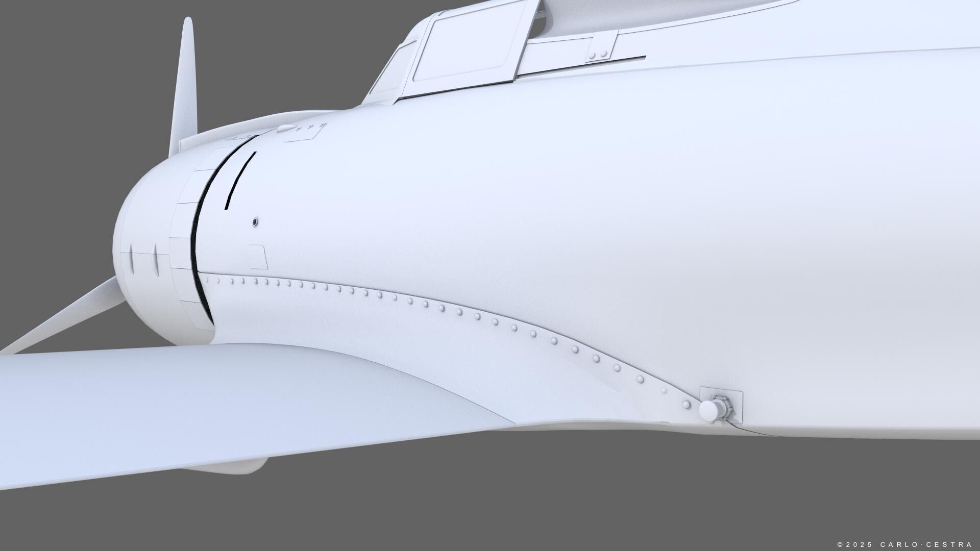 Re2000 Falco I - Catapult version - Not rigged Low-poly 3D model_19