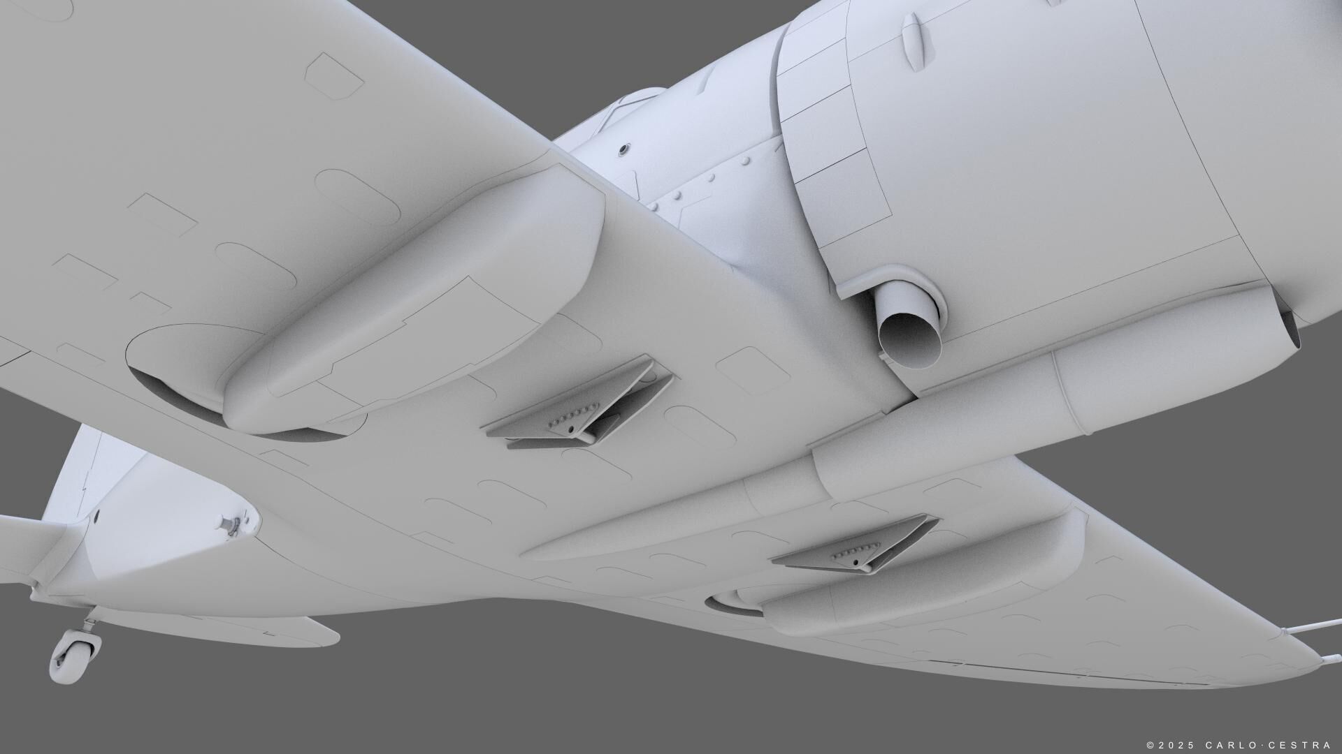 Re2000 Falco I - Catapult version - Not rigged Low-poly 3D model_21