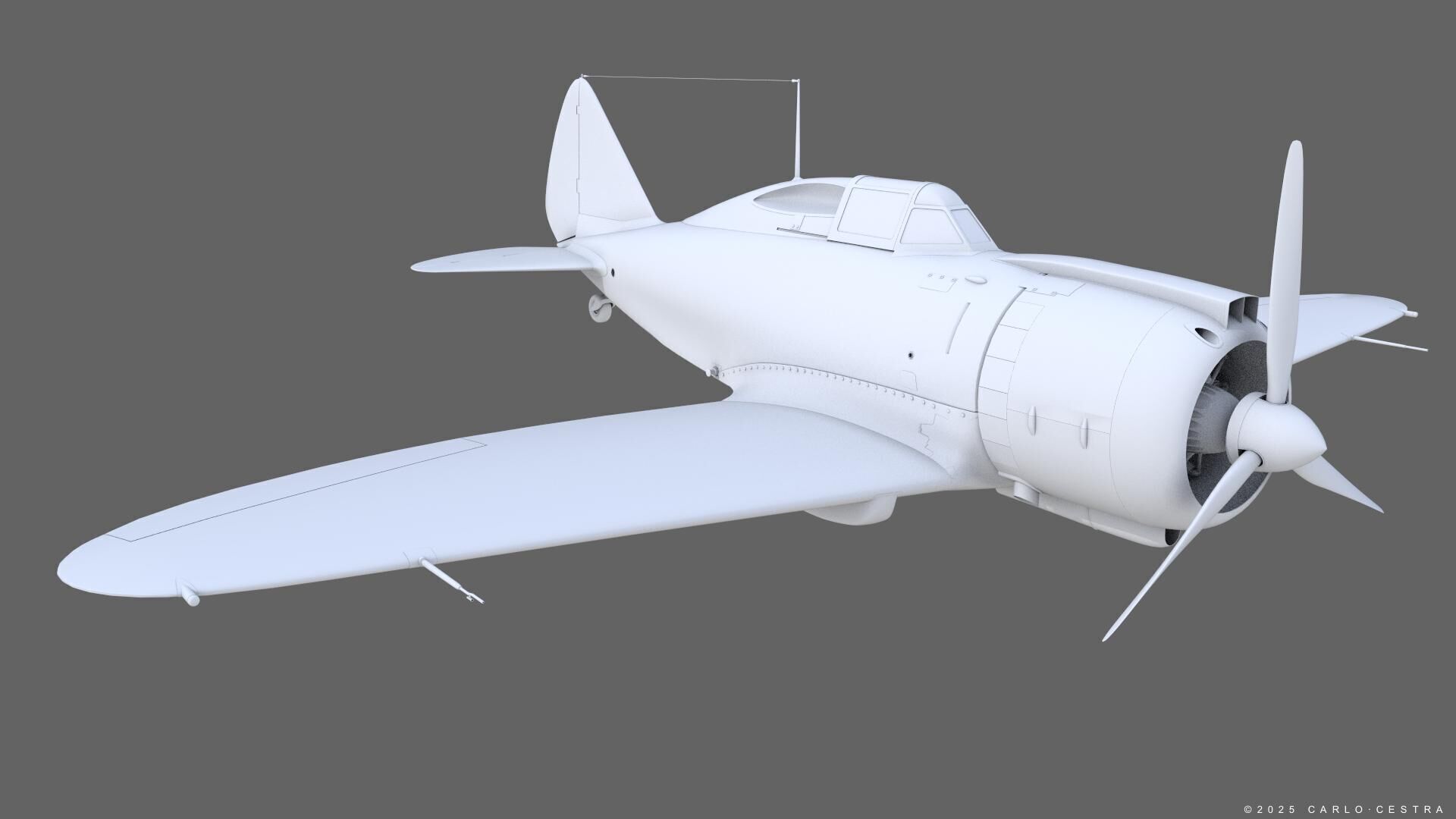 Re2000 Falco I - Catapult version - Not rigged Low-poly 3D model_15