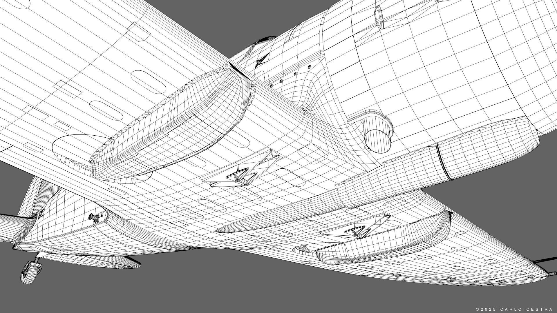Re2000 Falco I - Catapult version - Not rigged Low-poly 3D model_29