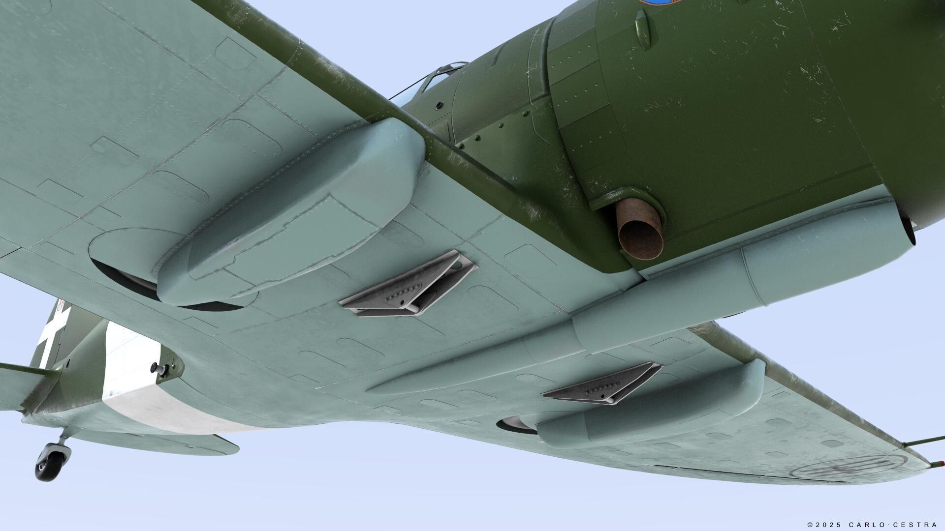 Re2000 Falco I - Catapult version - Not rigged Low-poly 3D model_6