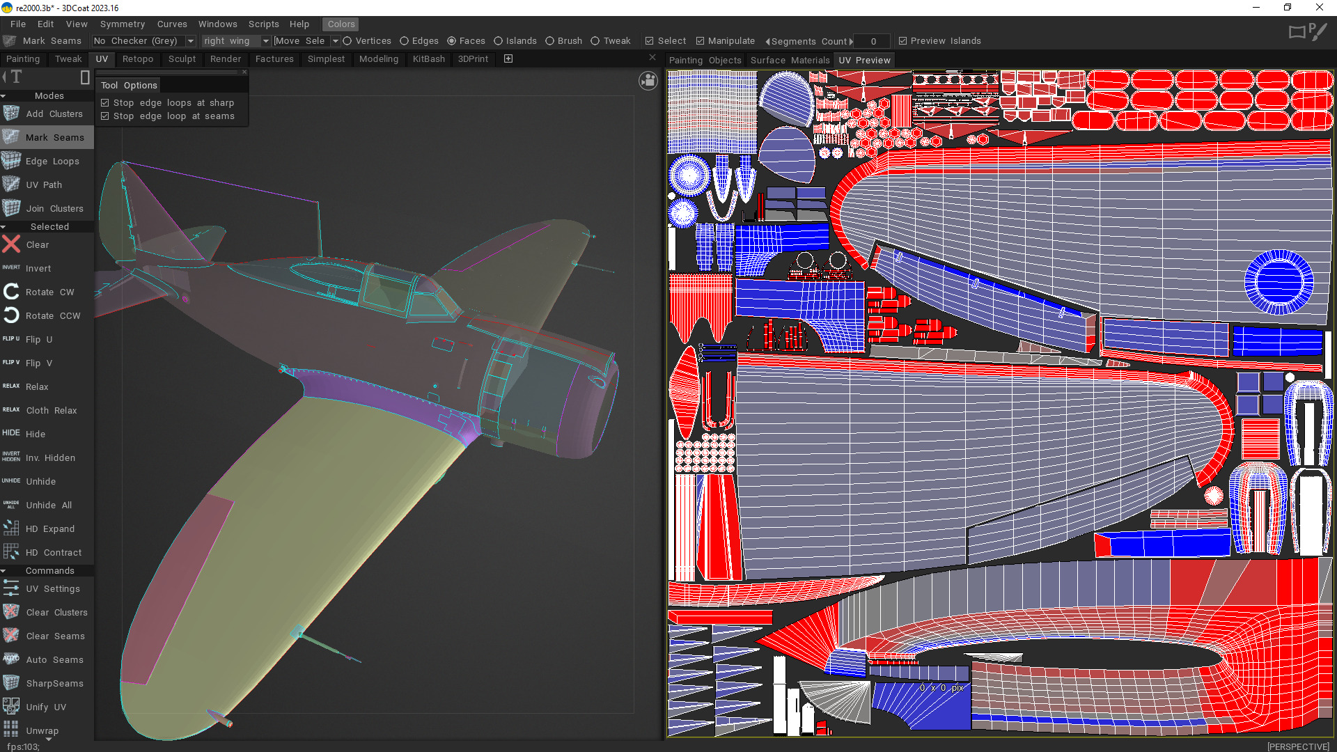 Re2000 Falco I - Catapult version - Not rigged Low-poly 3D model_10