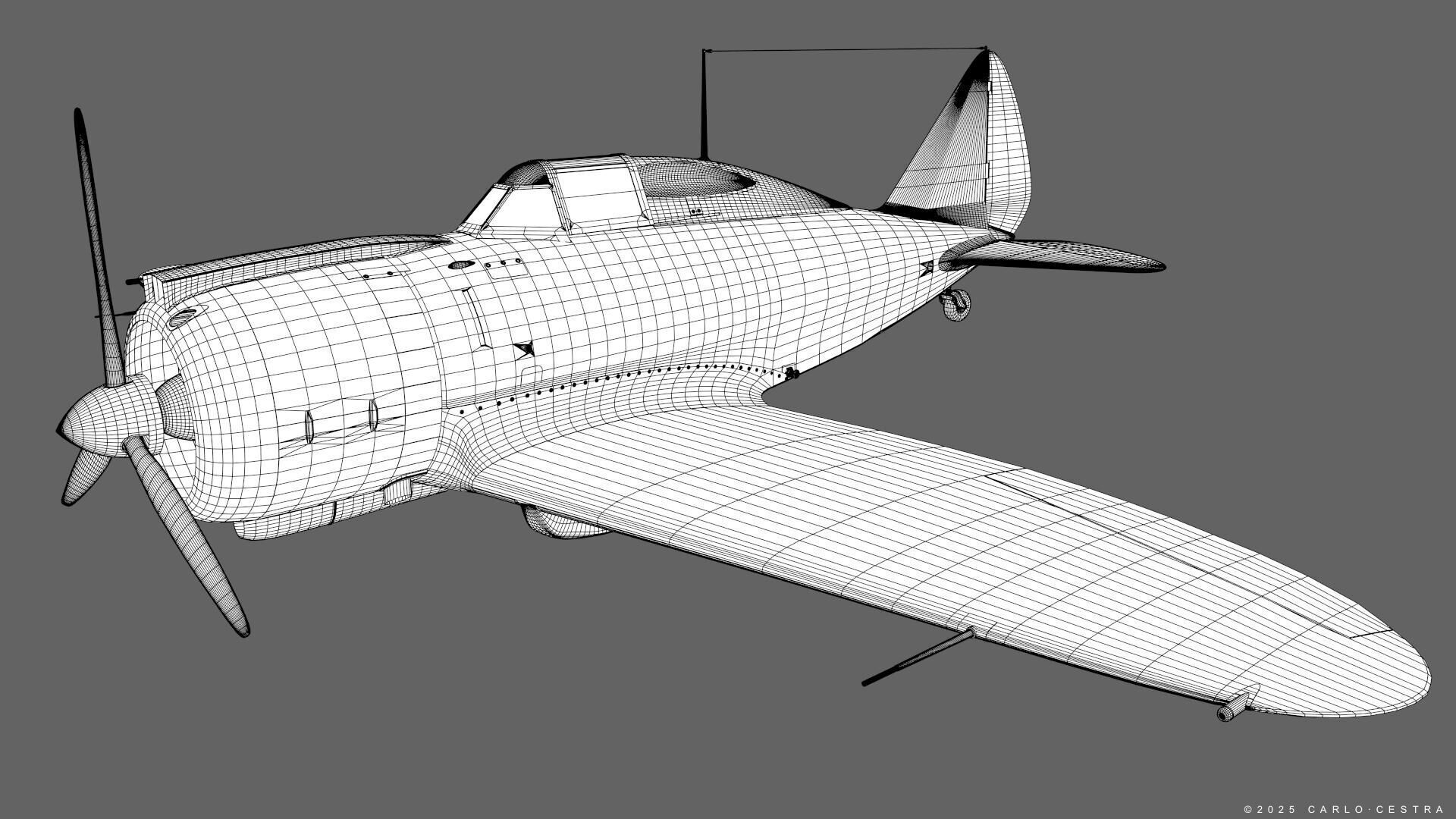 Re2000 Falco I - Catapult version - Not rigged Low-poly 3D model_26