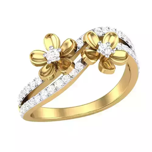 Printable 3D jewelry model of Lady diamond ring