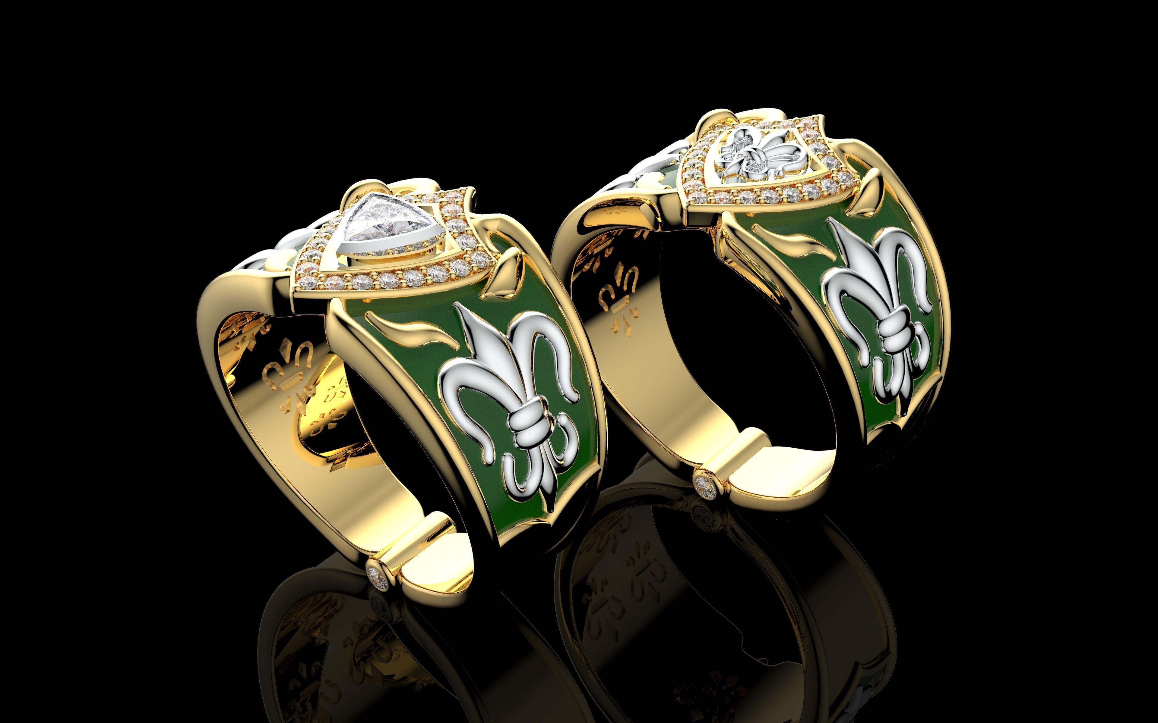 Gold N1323 3D print model_3