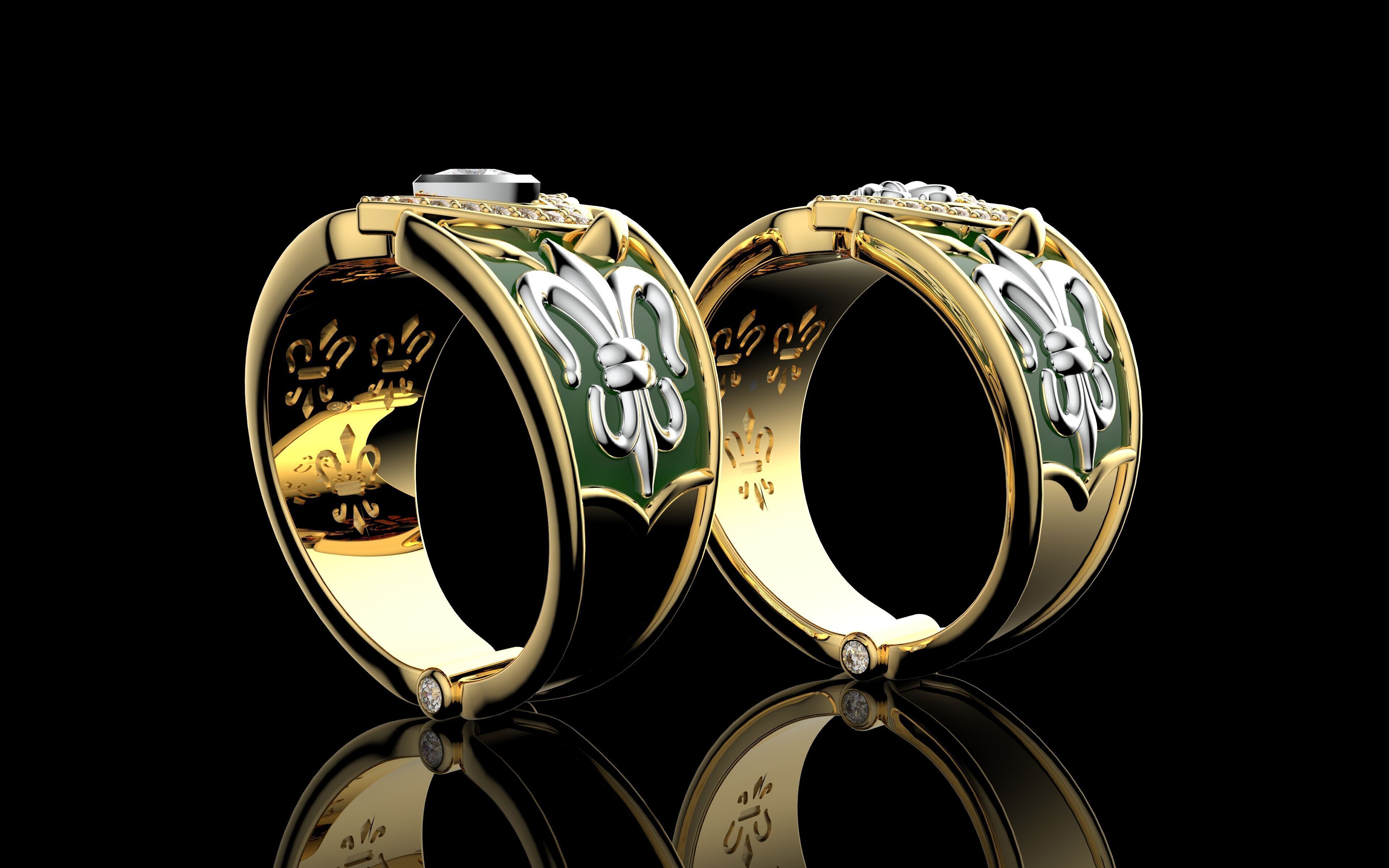 Gold N1323 3D print model_4