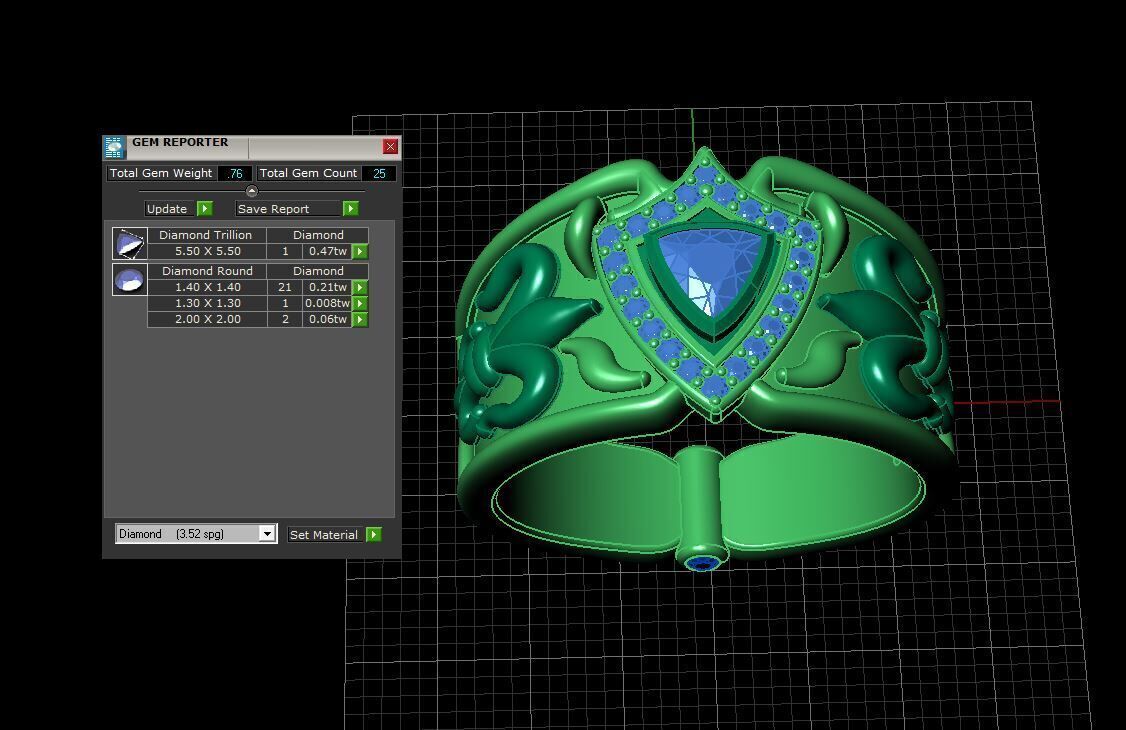 Gold N1323 3D print model_6