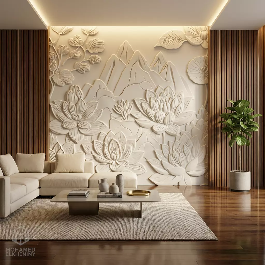 modern panel wall decor set wall relief mural CNC 150 3D model