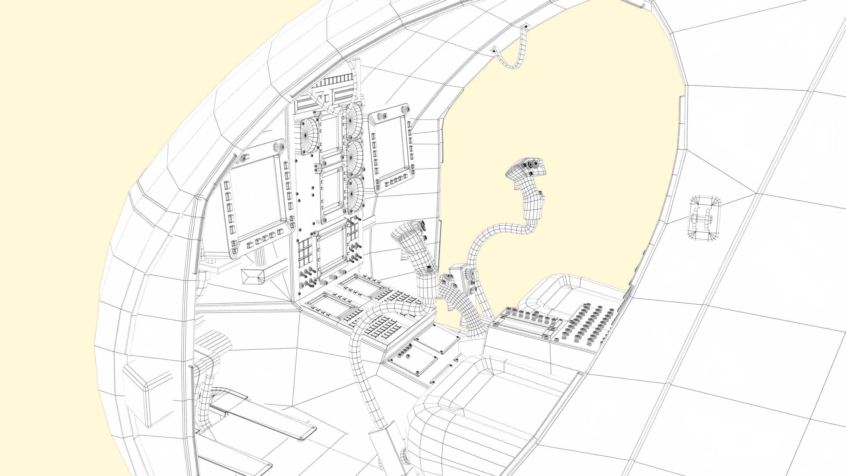 Helicopter MH-6 Game Ready Low-poly 3D model_10