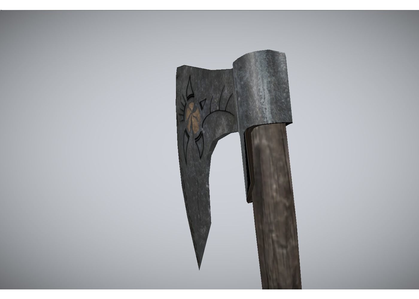 medieval low poly axe Free low-poly 3D model_5