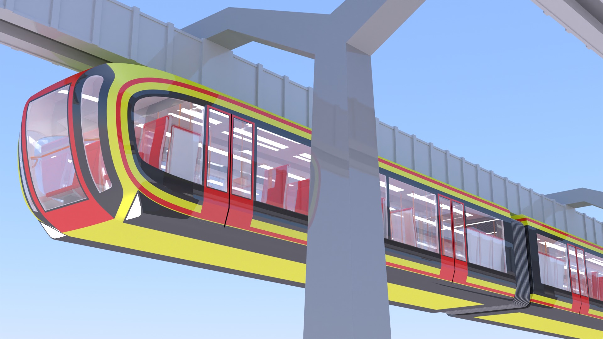 Elevated trains bundle IV 3D Model Collection_7