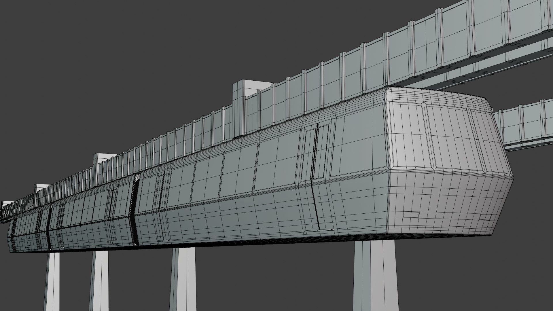 Elevated trains bundle IV 3D Model Collection_12