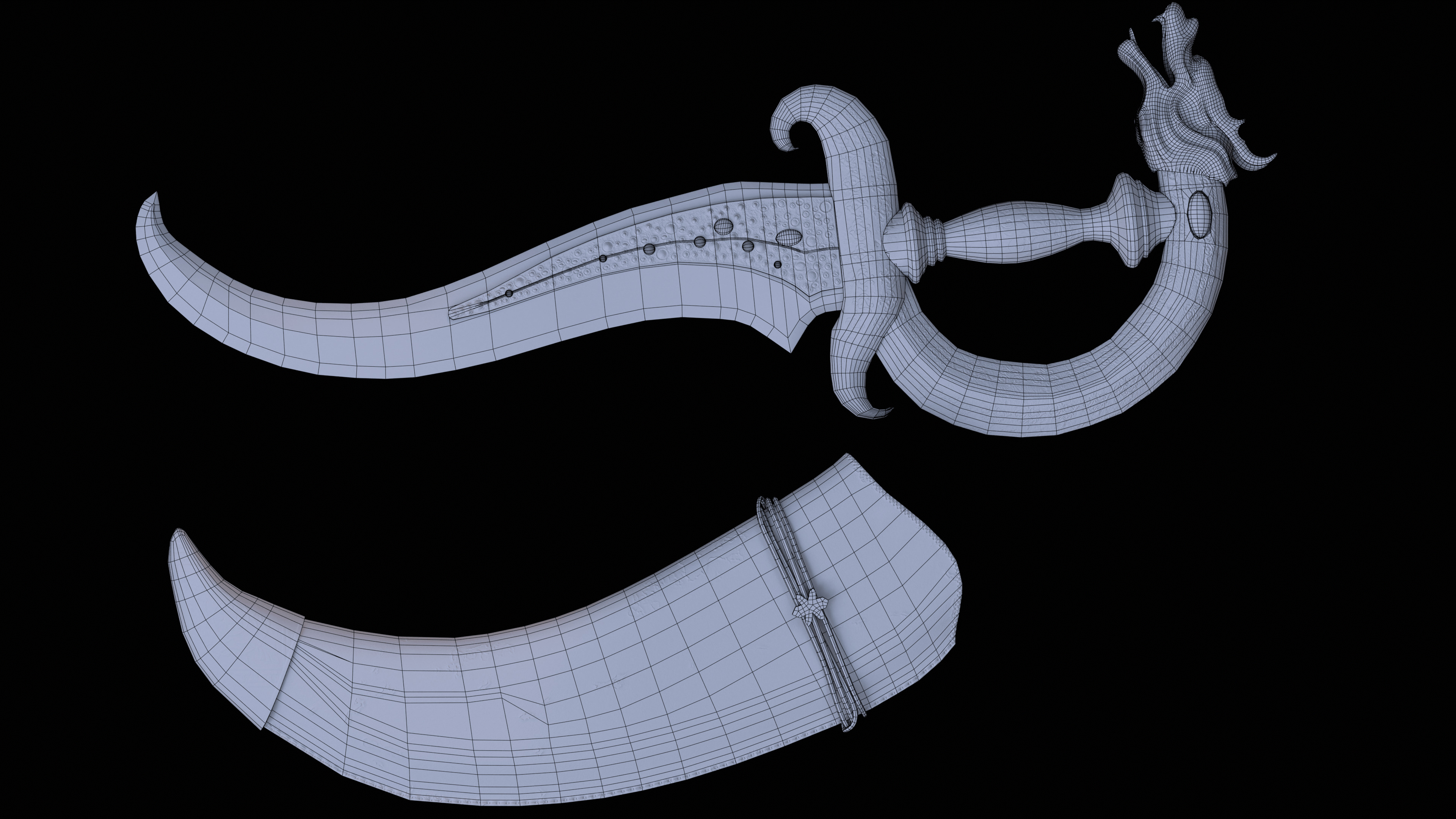 Gluttony Dagger Free low-poly 3D model_16