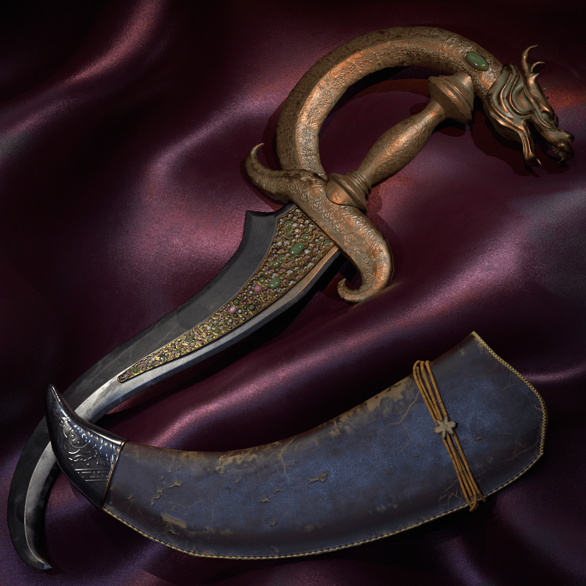 Gluttony Dagger Free low-poly 3D model_22