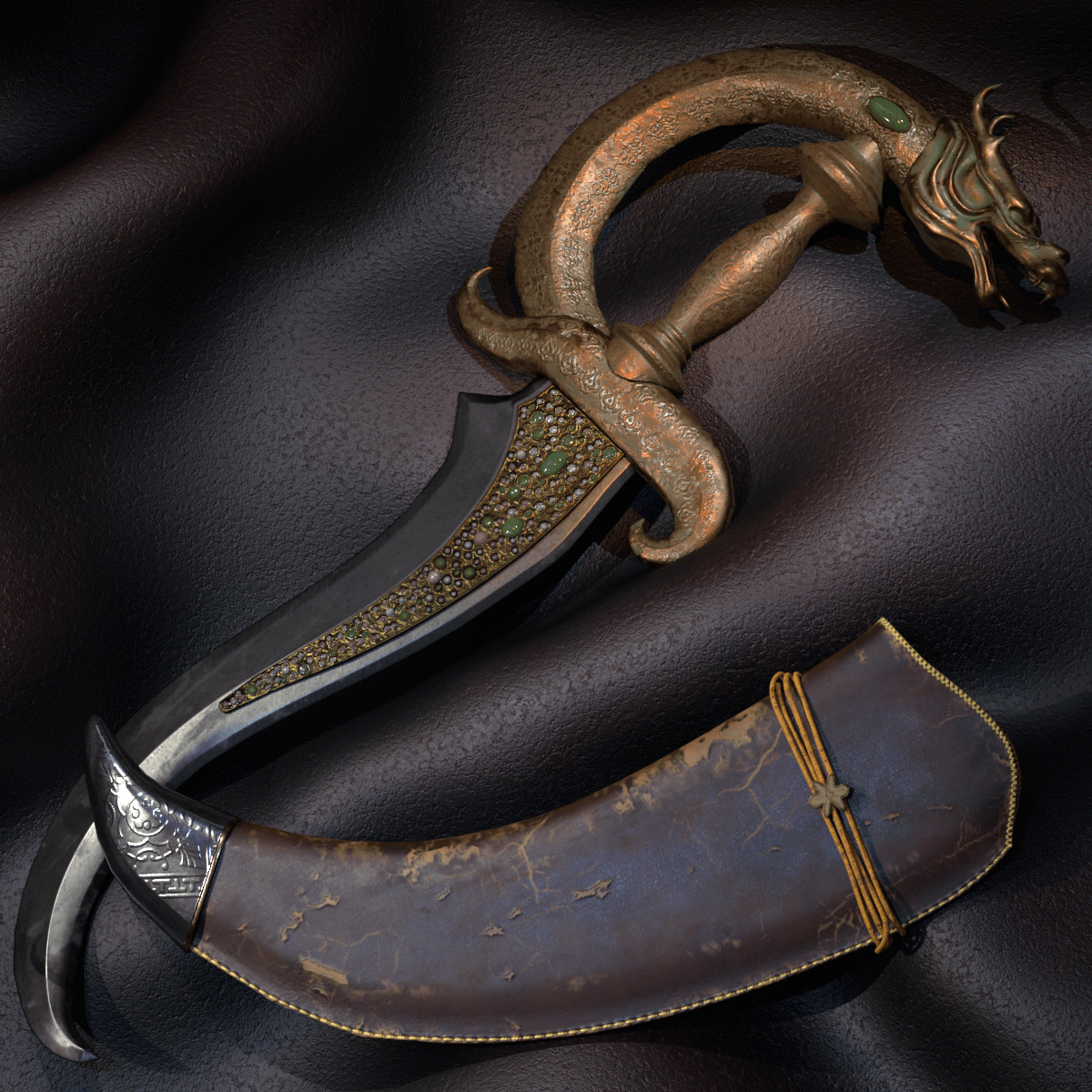 Gluttony Dagger Free low-poly 3D model_13