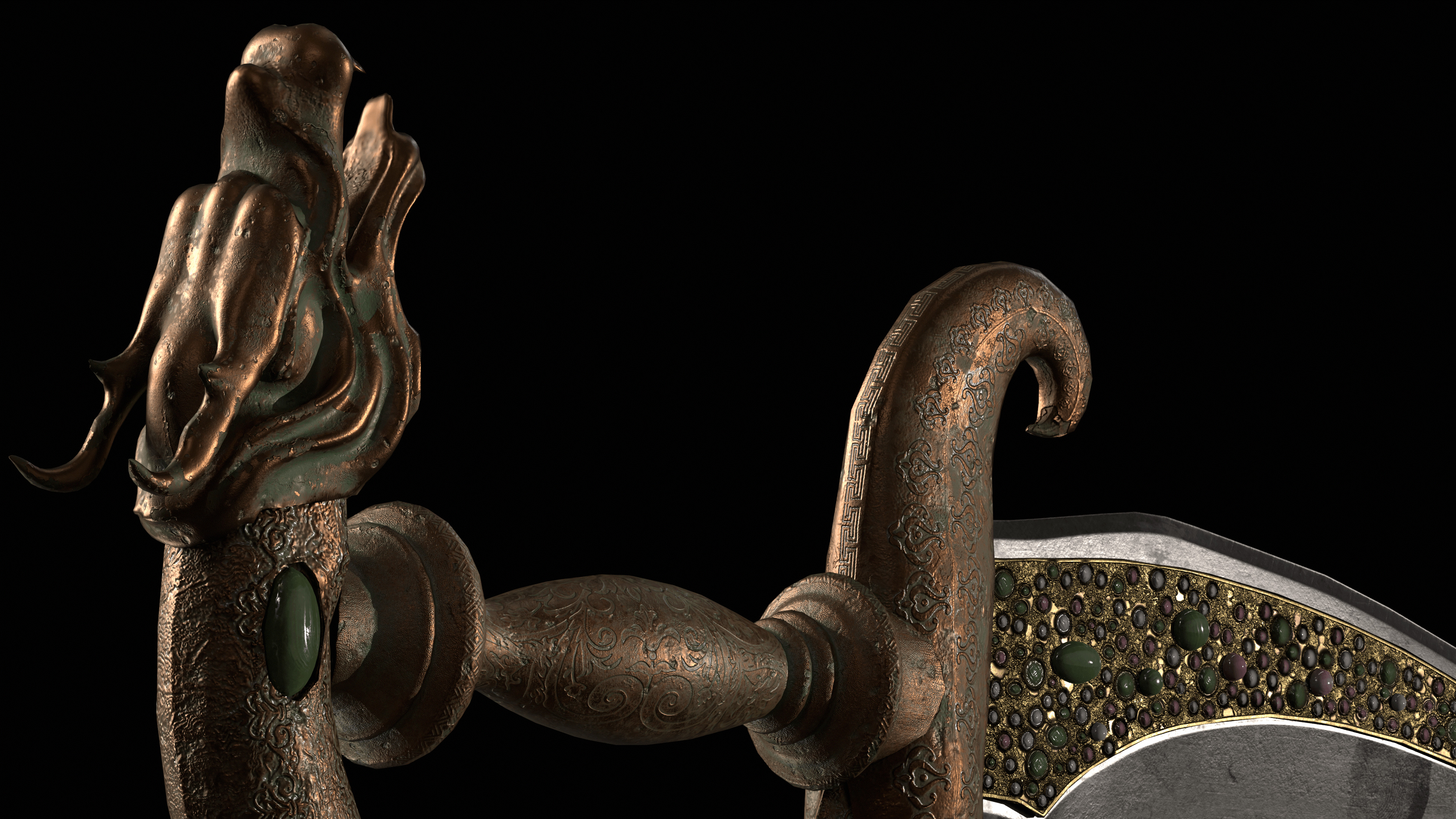 Gluttony Dagger Free low-poly 3D model_8