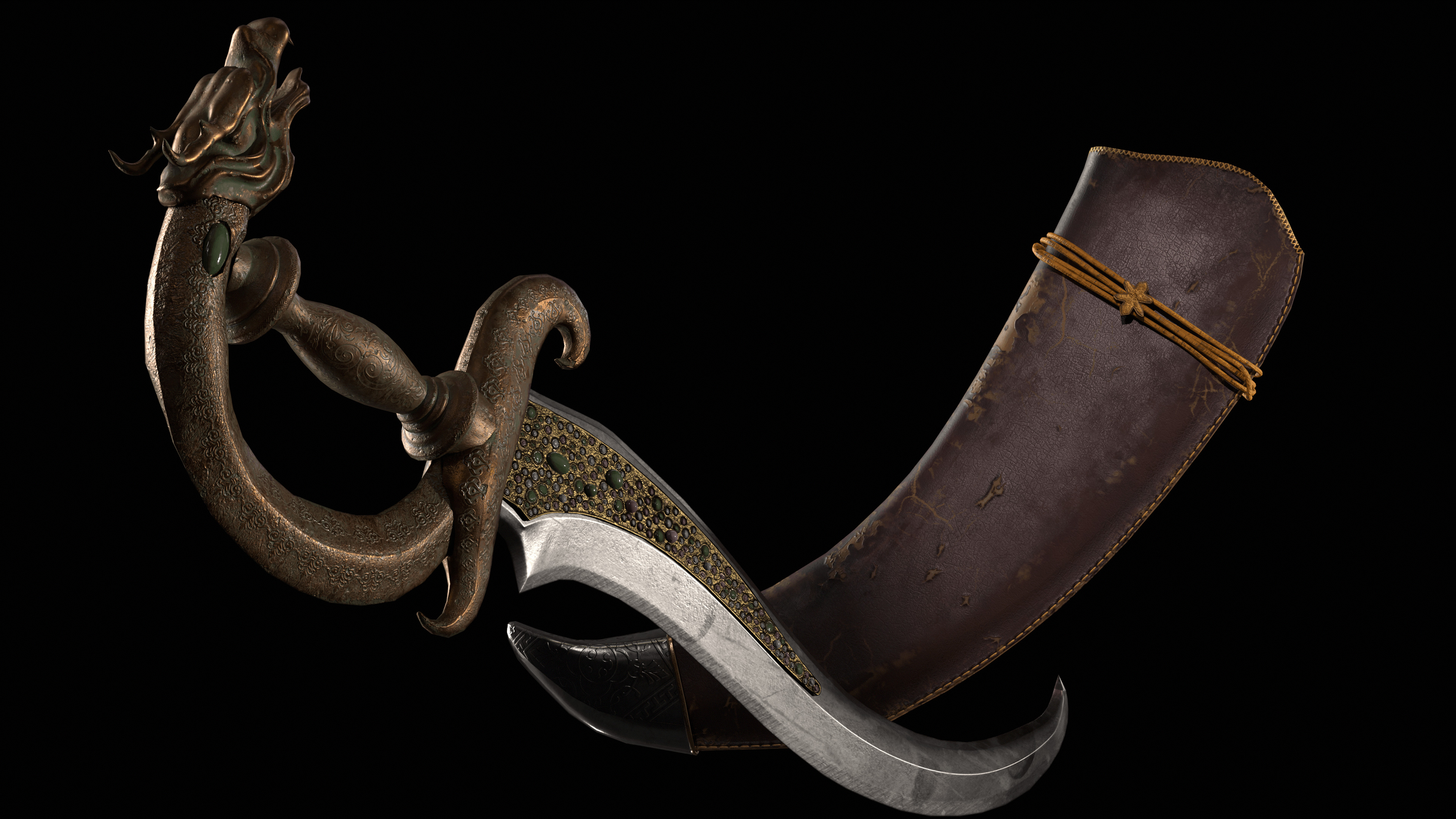 Gluttony Dagger Free low-poly 3D model_17