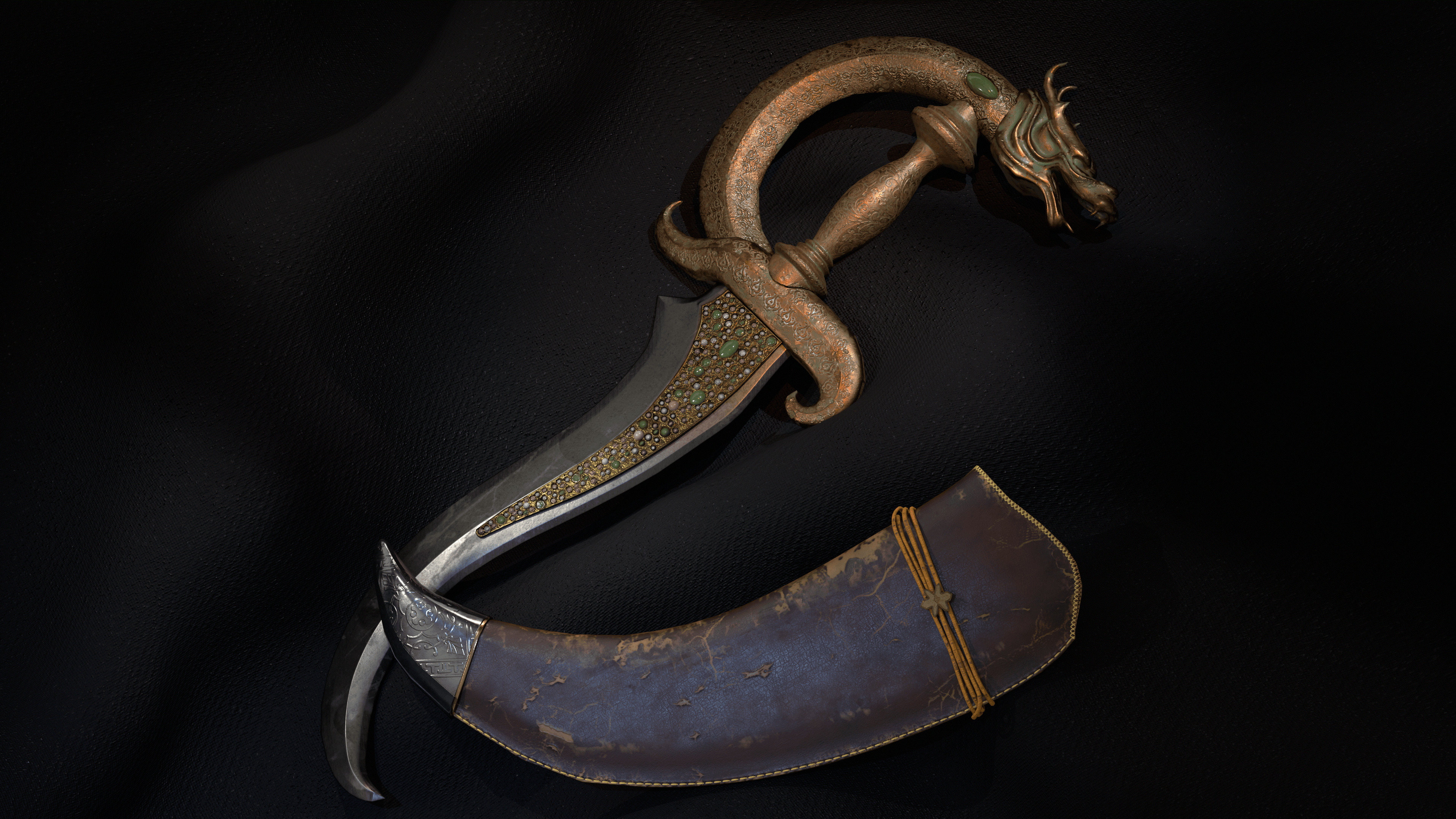 Gluttony Dagger Free low-poly 3D model_21