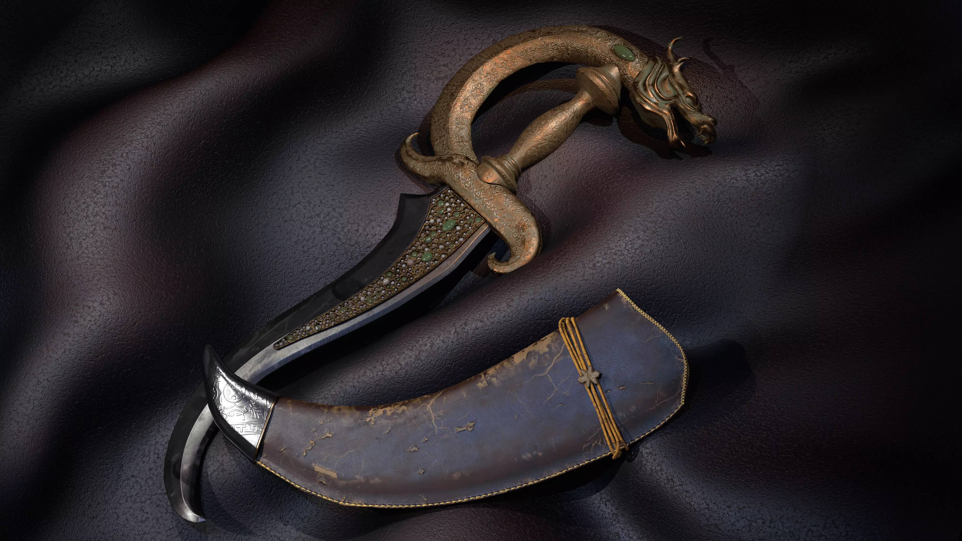 Gluttony Dagger Free low-poly 3D model_0