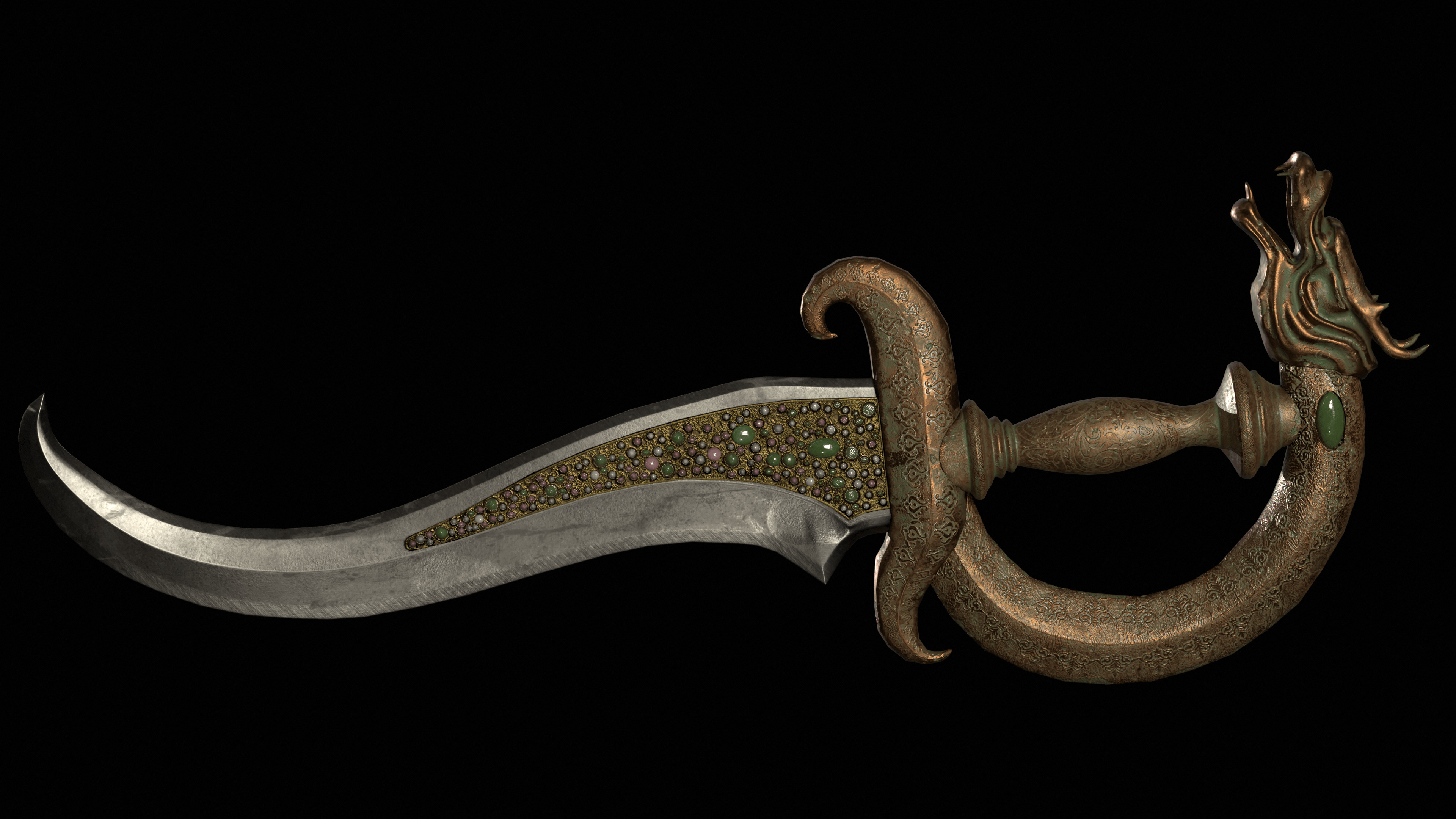 Gluttony Dagger Free low-poly 3D model_11