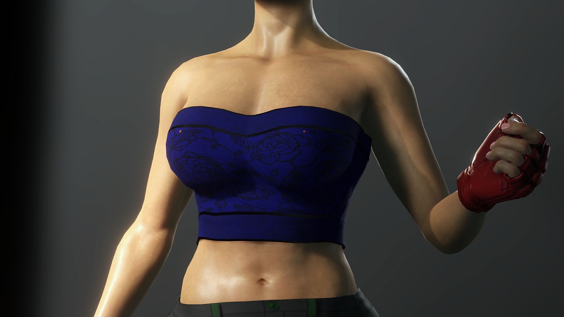 Cartoonish Female Fighter Low-poly 3D model_3