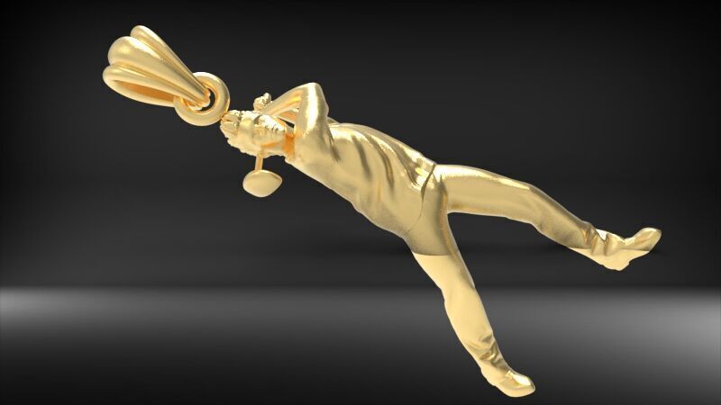 Golf Player Pendant 3D print model_13