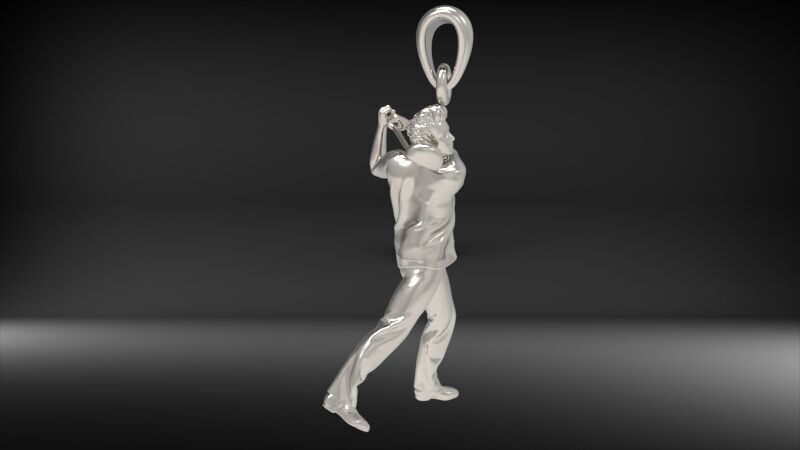 Golf Player Pendant 3D print model_23
