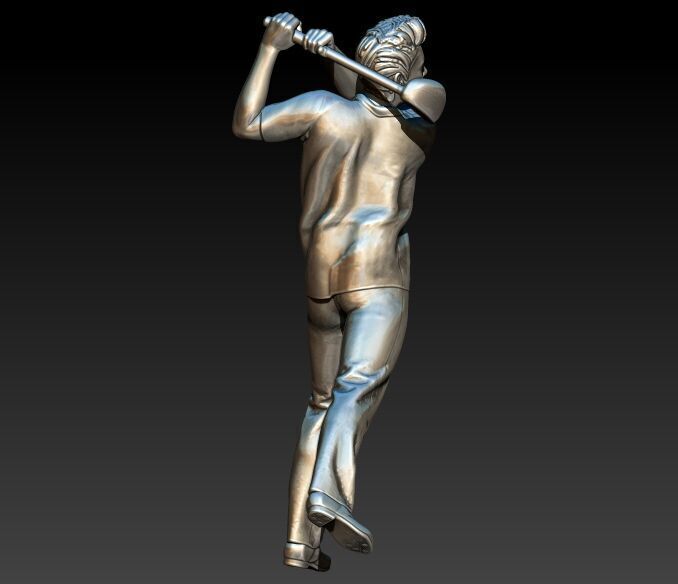 Golf Player Pendant 3D print model_16