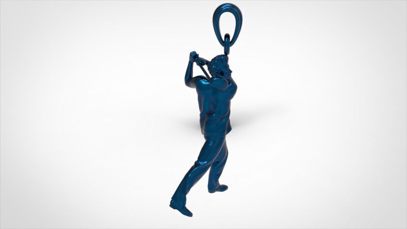 Golf Player Pendant 3D print model_18